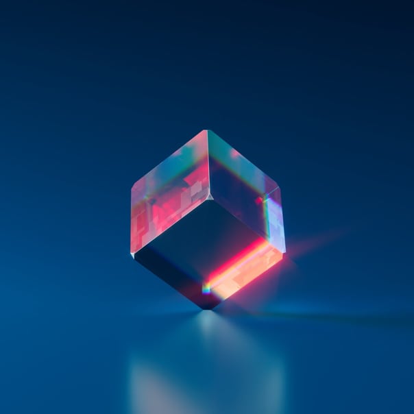 a cube balancing representing equilibrium